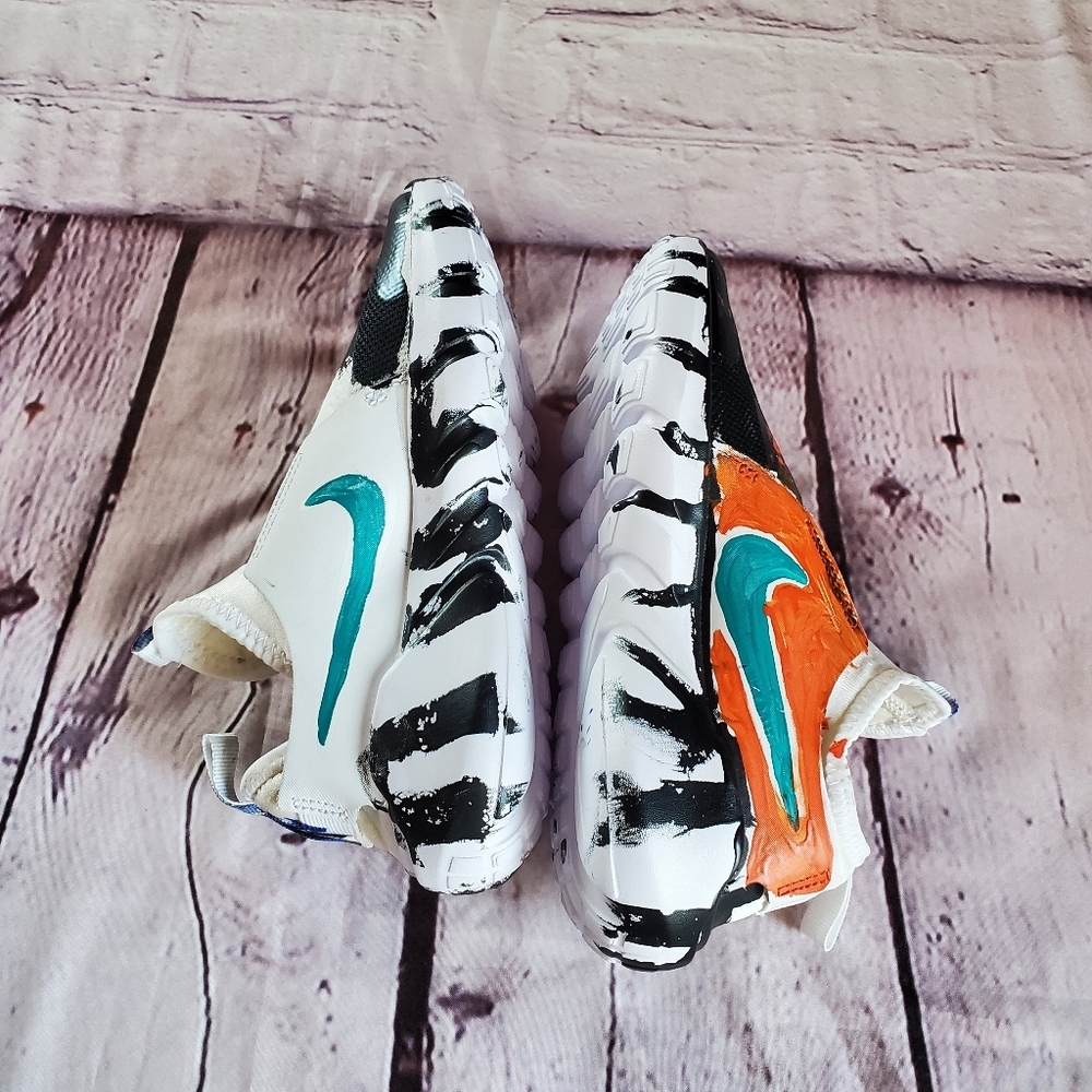 Nike Flex Runner Kids Graffiti Multicolor Size 2.5 Pull-on Low Top New-No-Box - Picture 5 of 11